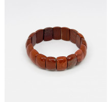 Браслет яшма красная банан грань 12*20мм