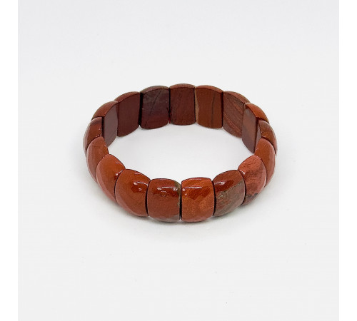 Браслет яшма красная банан грань 12*20мм