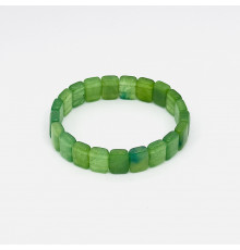Браслет кварц зеленый прямоугольник 9*13мм
