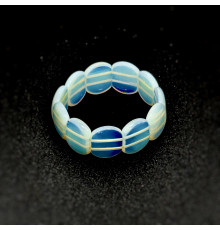 Браслет лунный камень синтетика полусфера 16*21мм