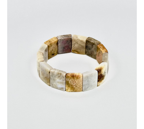 Браслет окаменелый коралл прямоугольник 16*21мм