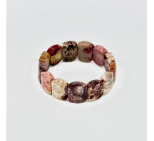 Браслет окаменелый коралл закругленный прямоугольник 16*20мм