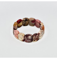 Браслет окаменелый коралл закругленный прямоугольник 16*20мм