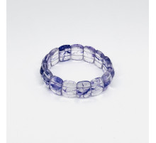 Браслет стекло имитация аметист закругленный прямоугольник 12*17мм