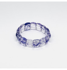Браслет стекло имитация аметист закругленный прямоугольник 12*17мм