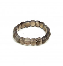 Браслет агат серый полусфера 11*15мм