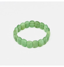 Браслет кварц зеленый овал грань 11*15мм