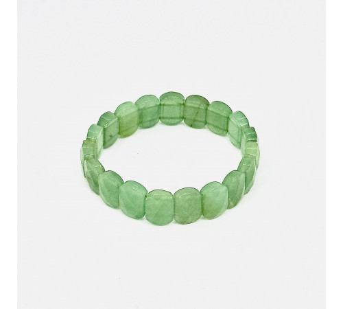 Браслет кварц зеленый овал грань 11*15мм