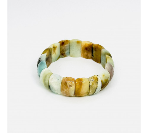 Браслет амазонит голубой банан грань 12*20мм