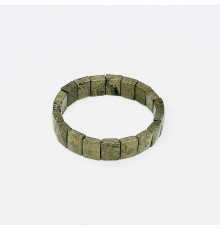 Браслет пирит прямоугольник грань 10*12мм