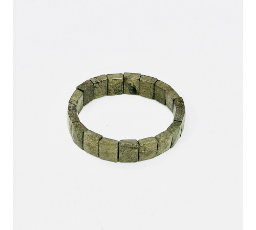 Браслет пирит прямоугольник грань 10*12мм