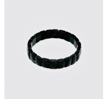 Браслет турмалин черный прямоугольник грань 9*12мм