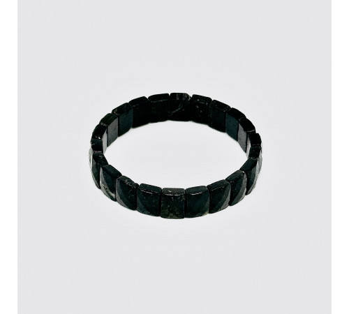 Браслет турмалин черный прямоугольник грань 9*12мм