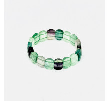 Браслет флюорит зеленый овал грань 11*15мм