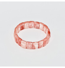 Браслет кварц арбузный прямоугольник грань 11*15мм