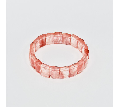 Браслет кварц арбузный прямоугольник грань 11*15мм