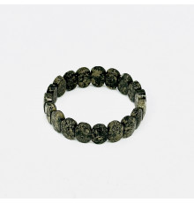 Браслет пирит овал грань 10*14мм