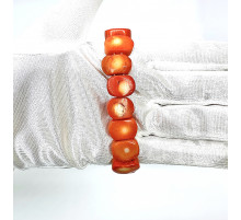 Браслет коралл закругленный прямоугольник 11*15мм