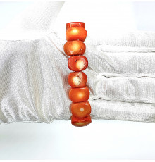 Браслет коралл закругленный прямоугольник 11*15мм