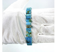 Браслет варисцит голубой закругленный прямоугольник 5*10мм