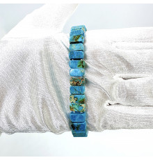 Браслет варисцит голубой закругленный прямоугольник 5*10мм