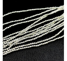 Нить гематит белый шар грань 4*4мм