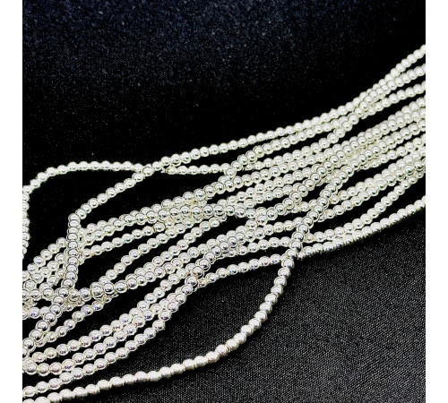 Нить гематит белый шар 4*4мм