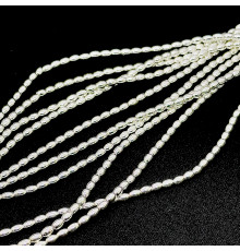 Нить гематит белый овал 4*6мм