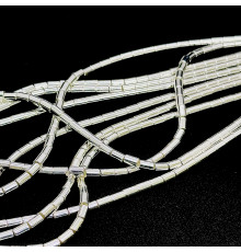 Нить гематит белый цилиндр 5*8мм