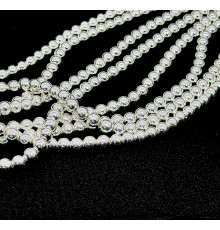 Нить гематит белый шар 8*8мм