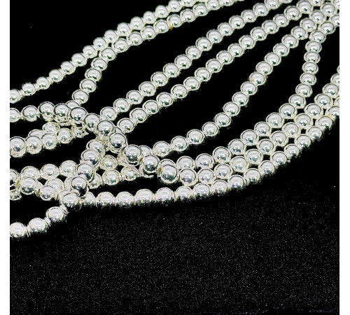 Нить гематит белый шар 8*8мм