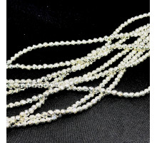 Нить гематит белый шар грань 6*6мм