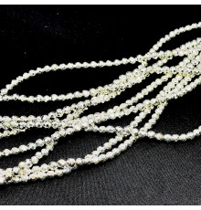 Нить гематит белый шар грань 6*6мм