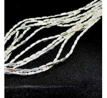 Нить гематит белый закругленный пямоугольник 4*10мм