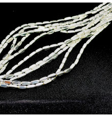 Нить гематит белый закругленный пямоугольник 4*10мм