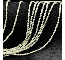 Нить гематит белый шар 3*3мм