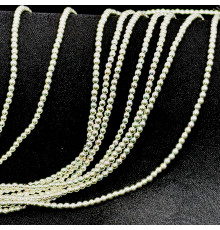 Нить гематит белый шар 3*3мм