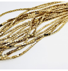 Нить гематит бронзовый закругленный прямоугольник 4*5мм