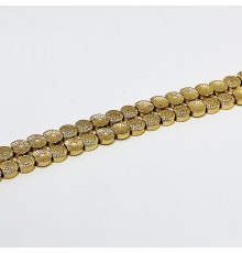 Нить гематит бронзовый ракушка 10*10мм