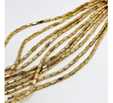 Нить гематит бронзовый закругленный прямоугольник 4*10мм