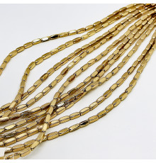 Нить гематит бронзовый закругленный прямоугольник 4*10мм