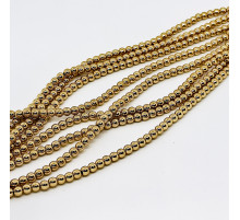 Нить гематит бронзовый шар 6*6мм