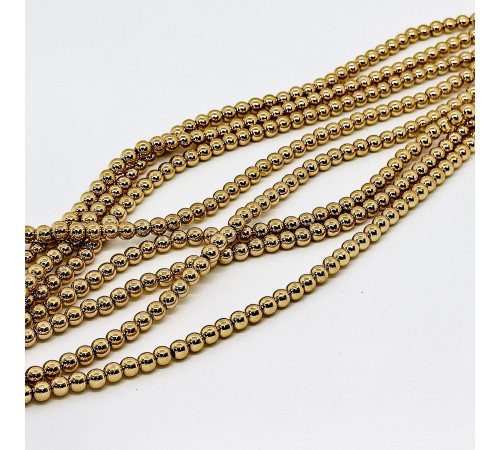 Нить гематит бронзовый шар 6*6мм