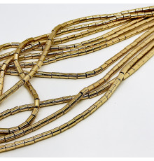 Нить гематит бронзовый цилиндр 5*8мм