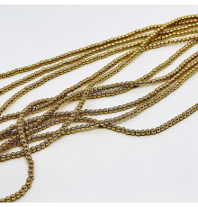 Нить гематит бронзовый шар 4*4мм