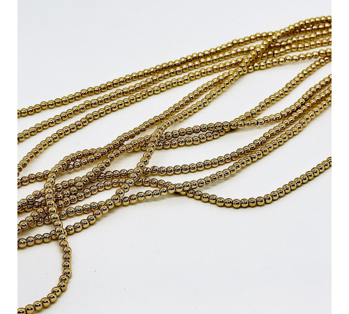 Нить гематит бронзовый шар 4*4мм