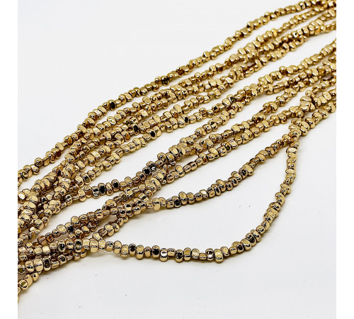 Нить гематит бронзовый галтовка 3*6мм