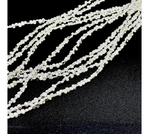 Нить гематит белый галтовка 4*5мм