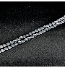 Нить гематит белый ракушка 10*10мм